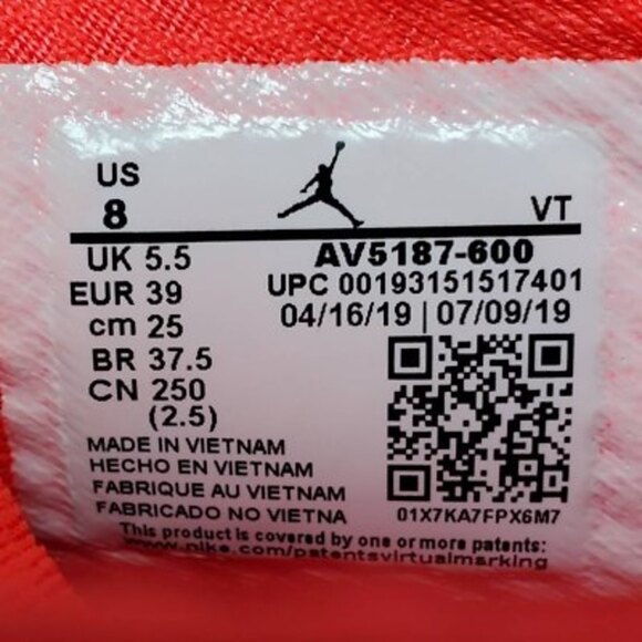 Nike Jordan Air Latitude 720 October Red Marathon Running Shoes AV5187-600 Sz 8M - Picture 11 of 12